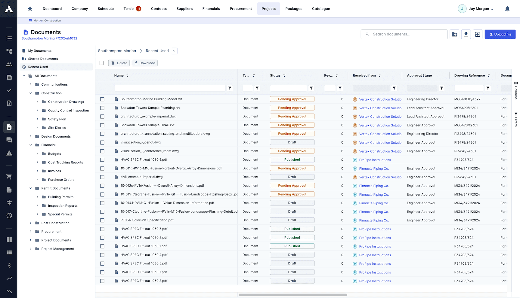 Document Control screenshot