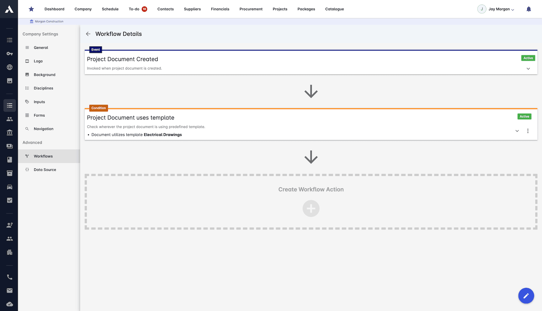 Workflow Management screenshot