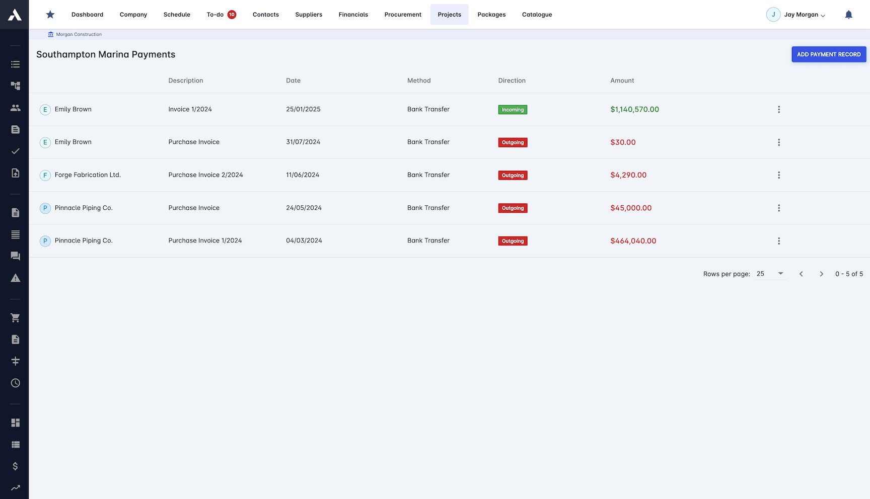 Payment Processing screenshot