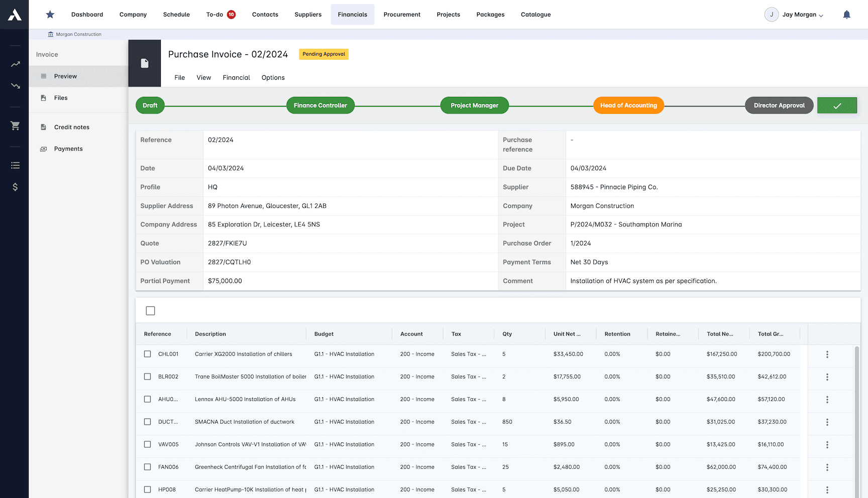 Purchase Invoice Management screenshot