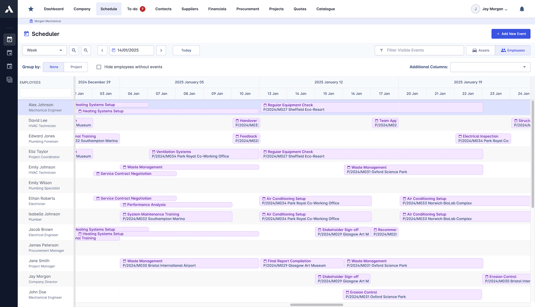 Resource Scheduling screenshot