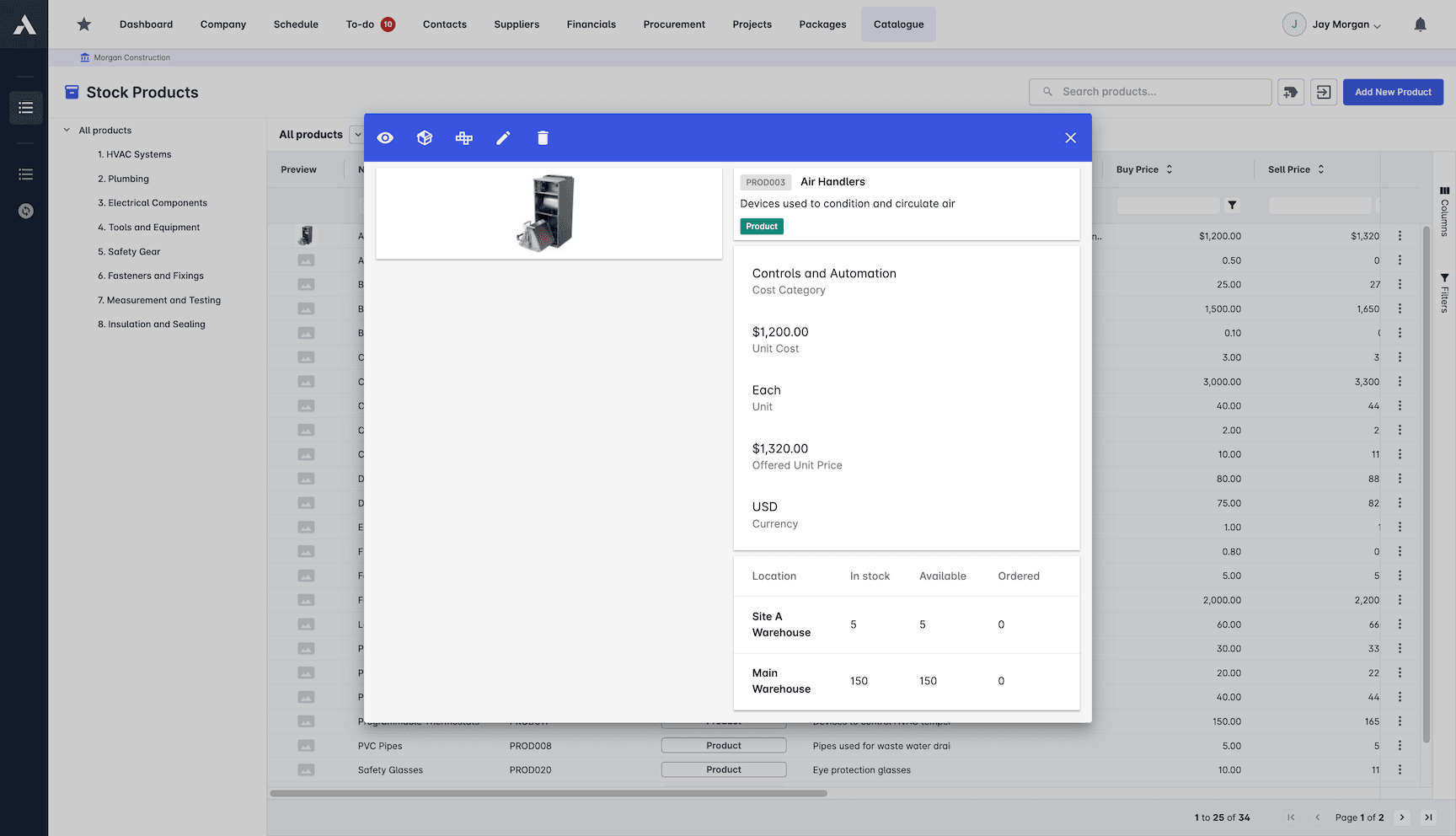 Material Management screenshot