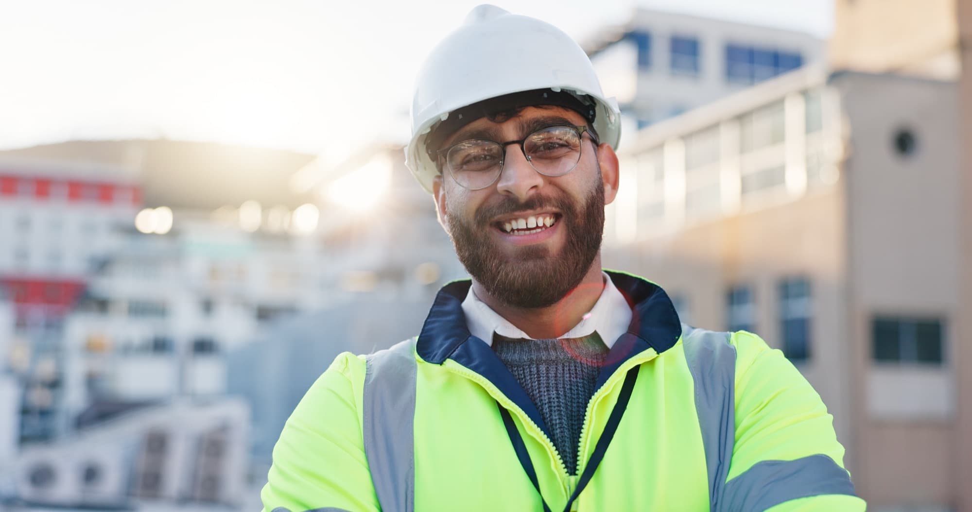 Site manager on a construction site