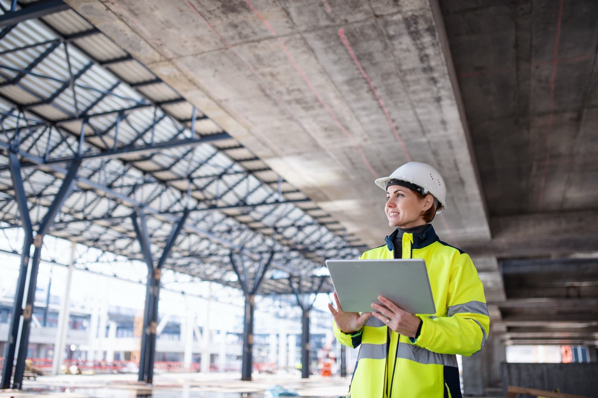 Recording site measures and progress on a tablet