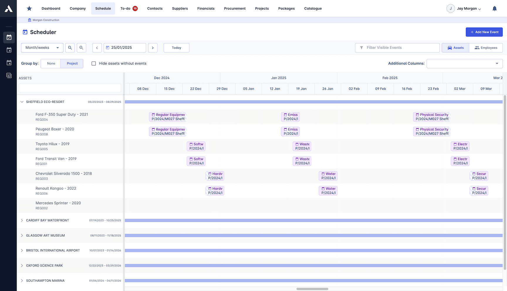 Equipment Allocation screenshot