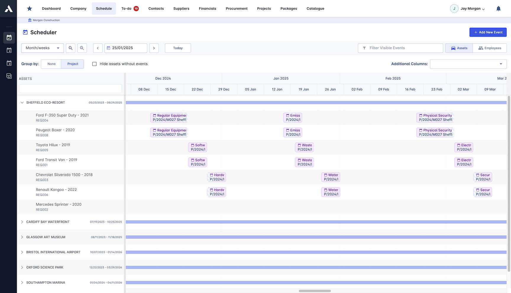 Equipment Allocation screenshot