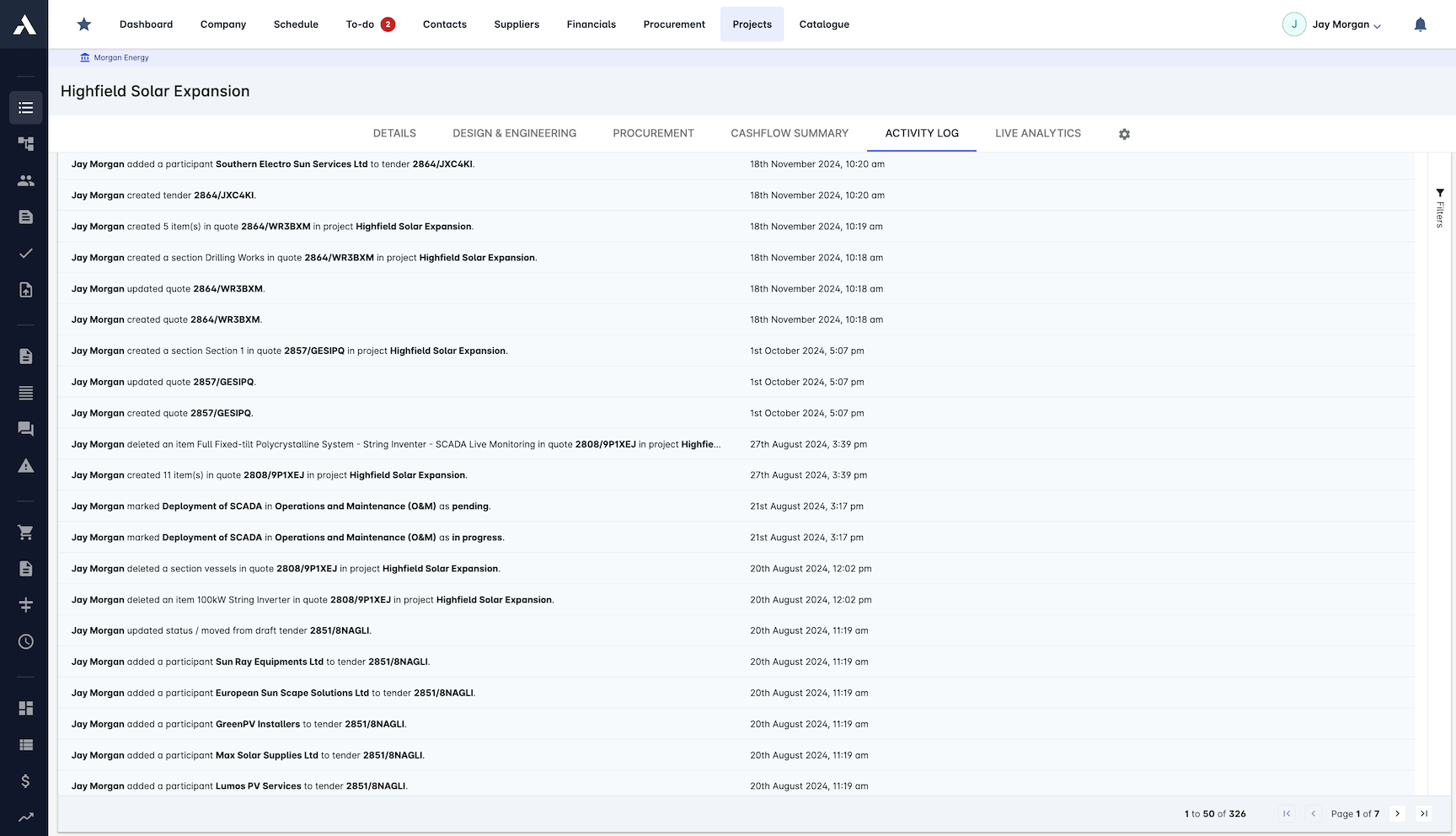 Compliance Tracking screenshot