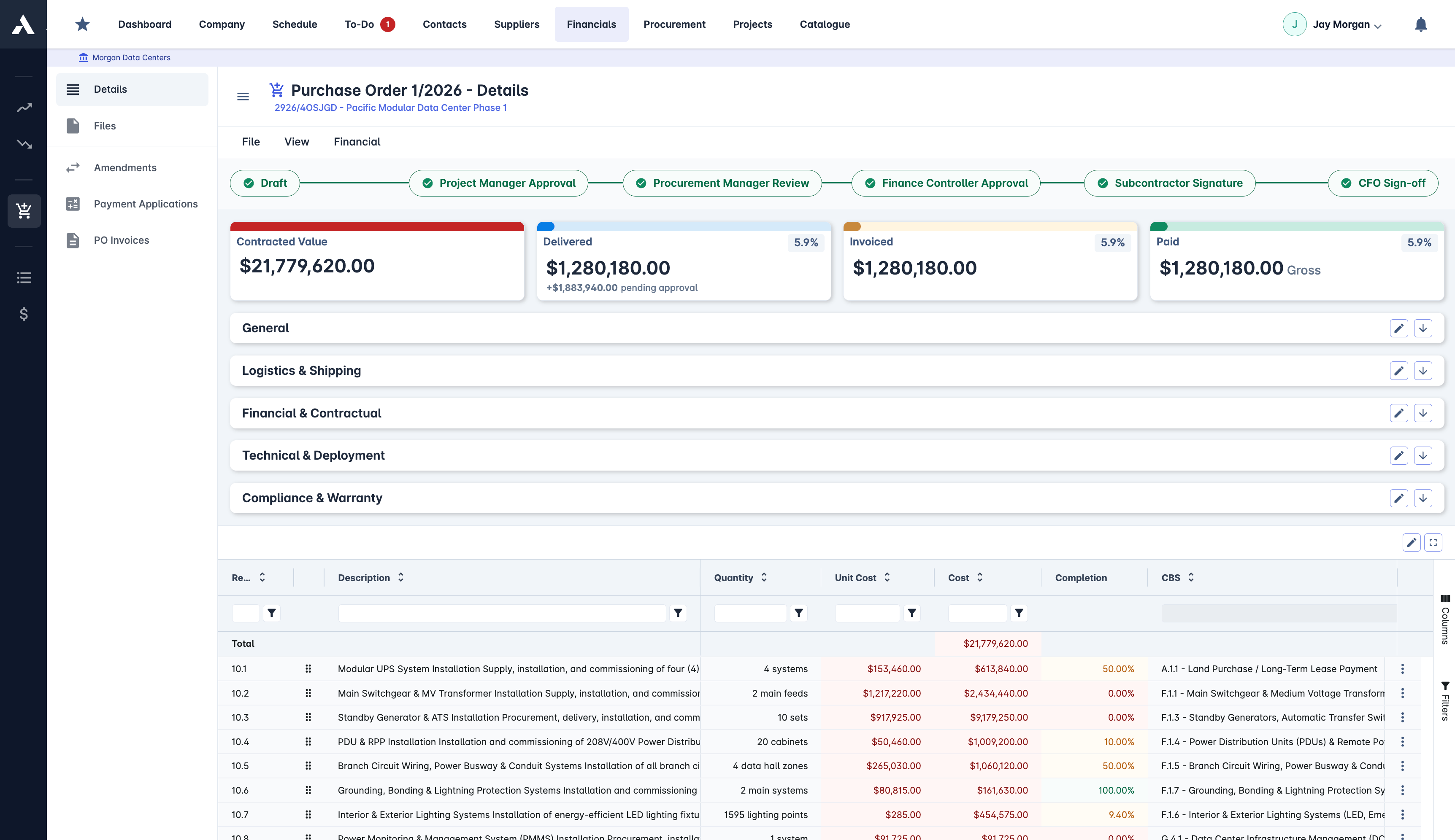 Award Management screenshot