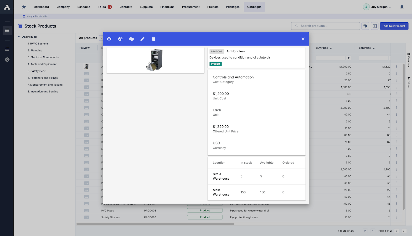 Material Management screenshot