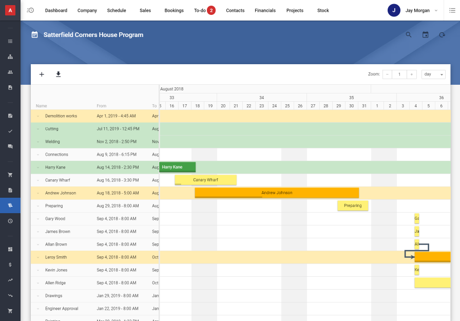 Programme Of Works Project Management Archdesk